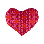 Cute Pretty Elegant Pattern 16  Premium Flano Heart Shape Cushion  Back