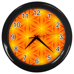 Cute Pretty Elegant Pattern Wall Clock (black) by GardenOfOphir