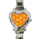 Cute Pretty Elegant Pattern Heart Italian Charm Watch  Front