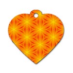 Cute Pretty Elegant Pattern Dog Tag Heart (Two Sided) Front