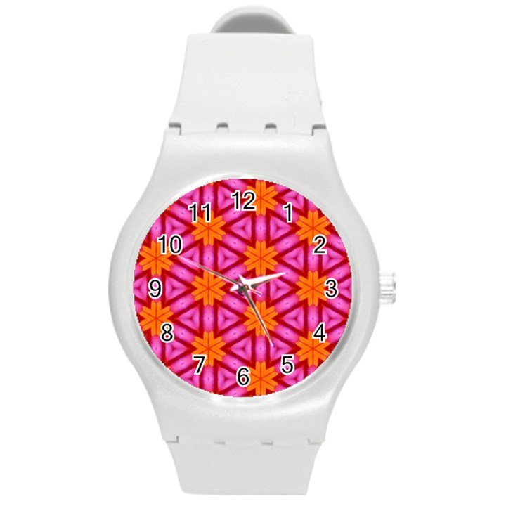 Cute Pretty Elegant Pattern Plastic Sport Watch (Medium)