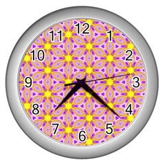 Cute Pretty Elegant Pattern Wall Clock (Silver)