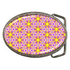 Cute Pretty Elegant Pattern Belt Buckle (oval) by GardenOfOphir