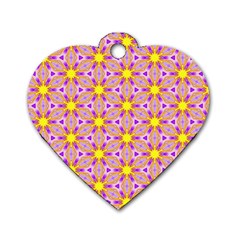 Cute Pretty Elegant Pattern Dog Tag Heart (One Sided) 