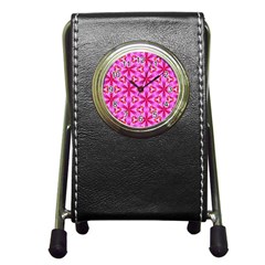 Cute Pretty Elegant Pattern Stationery Holder Clock