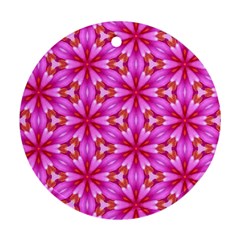 Cute Pretty Elegant Pattern Round Ornament (two Sides) by GardenOfOphir