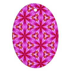 Cute Pretty Elegant Pattern Oval Ornament (two Sides) by GardenOfOphir