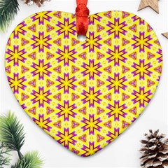 Cute Pretty Elegant Pattern Heart Ornament (two Sides)