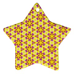 Cute Pretty Elegant Pattern Star Ornament (two Sides) by GardenOfOphir