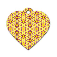 Cute Pretty Elegant Pattern Dog Tag Heart (two Sided)