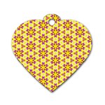 Cute Pretty Elegant Pattern Dog Tag Heart (Two Sided) Front