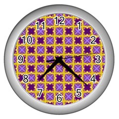 Cute Pretty Elegant Pattern Wall Clock (silver)