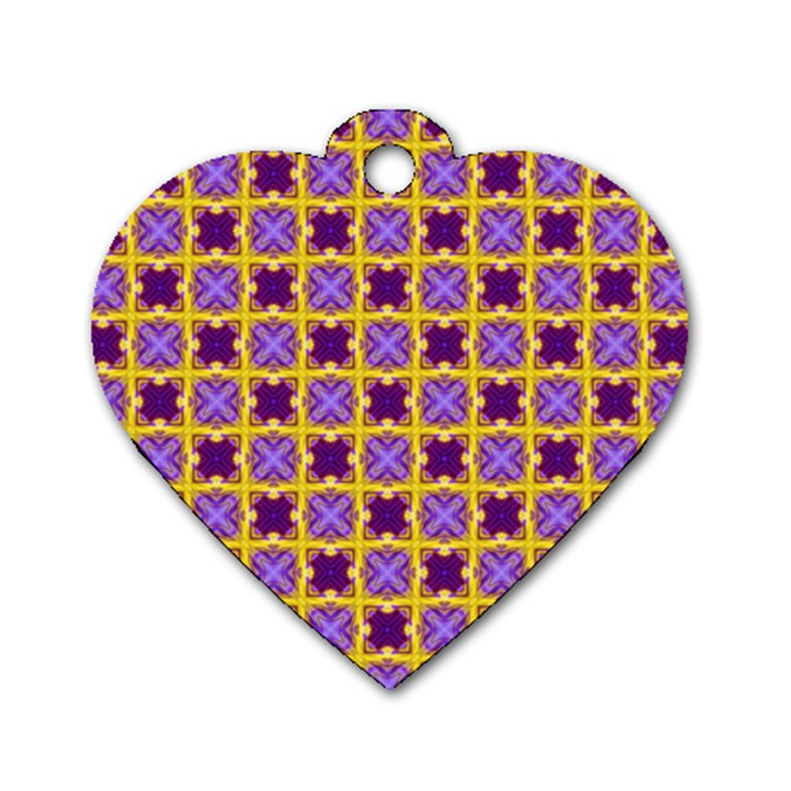 Cute Pretty Elegant Pattern Dog Tag Heart (One Sided) 