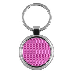 Cute Pretty Elegant Pattern Key Chain (Round)