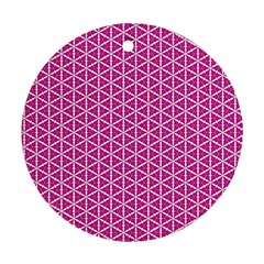 Cute Pretty Elegant Pattern Round Ornament (Two Sides)