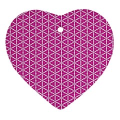 Cute Pretty Elegant Pattern Heart Ornament (Two Sides)