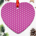 Cute Pretty Elegant Pattern Heart Ornament (Two Sides) Back