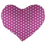 Cute Pretty Elegant Pattern 19  Premium Flano Heart Shape Cushion Back