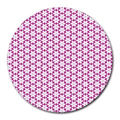 Cute Pretty Elegant Pattern 8  Mouse Pad (Round)