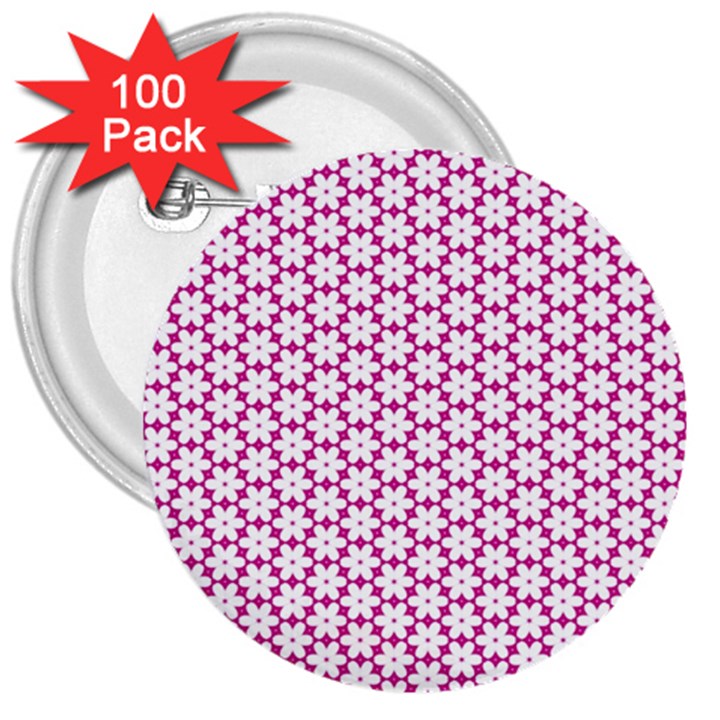 Cute Pretty Elegant Pattern 3  Button (100 pack)