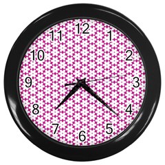 Cute Pretty Elegant Pattern Wall Clock (Black)