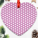 Cute Pretty Elegant Pattern Heart Ornament (Two Sides) Front