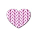 Cute Pretty Elegant Pattern Drink Coasters (Heart) Front