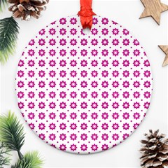 Cute Pretty Elegant Pattern Round Ornament by GardenOfOphir