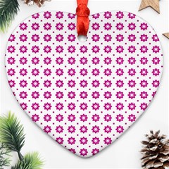 Cute Pretty Elegant Pattern Heart Ornament by GardenOfOphir