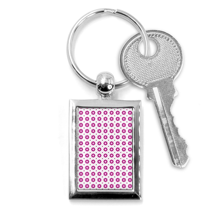 Cute Pretty Elegant Pattern Key Chain (Rectangle)