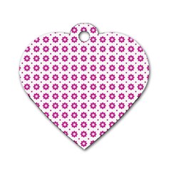 Cute Pretty Elegant Pattern Dog Tag Heart (one Sided)  by GardenOfOphir