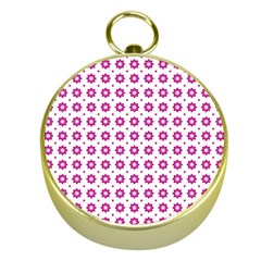 Cute Pretty Elegant Pattern Gold Compass by GardenOfOphir