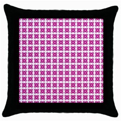 Cute Pretty Elegant Pattern Black Throw Pillow Case by GardenOfOphir