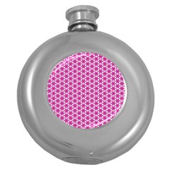 Cute Pretty Elegant Pattern Hip Flask (round)