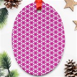 Cute Pretty Elegant Pattern Oval Ornament (Two Sides) Front