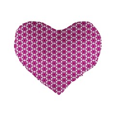 Cute Pretty Elegant Pattern 16  Premium Heart Shape Cushion 