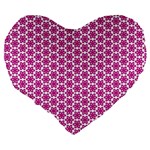 Cute Pretty Elegant Pattern 19  Premium Flano Heart Shape Cushion Back