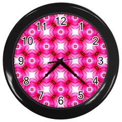 Cute Pretty Elegant Pattern Wall Clock (black) by GardenOfOphir