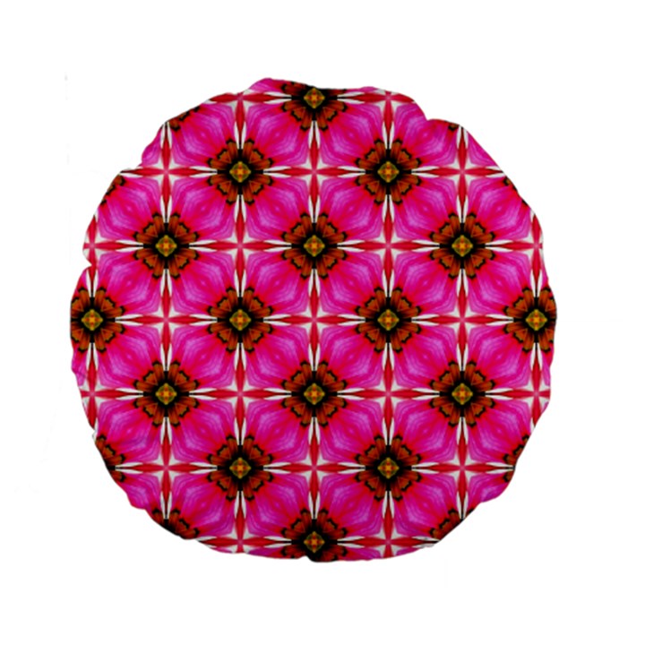 Cute Pretty Elegant Pattern 15  Premium Round Cushion 