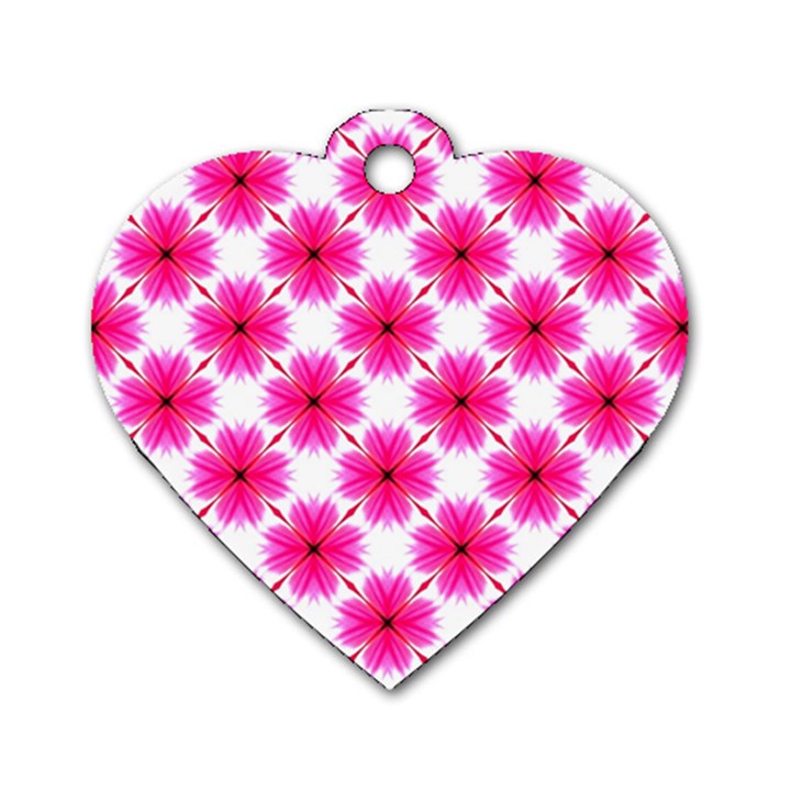 Cute Pretty Elegant Pattern Dog Tag Heart (One Sided) 