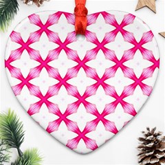 Cute Pretty Elegant Pattern Heart Ornament (two Sides)