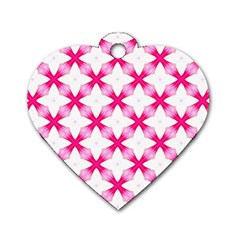 Cute Pretty Elegant Pattern Dog Tag Heart (one Sided)  by GardenOfOphir