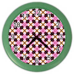 Cute Pretty Elegant Pattern Wall Clock (color) by GardenOfOphir