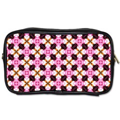 Cute Pretty Elegant Pattern Travel Toiletry Bag (two Sides) by GardenOfOphir