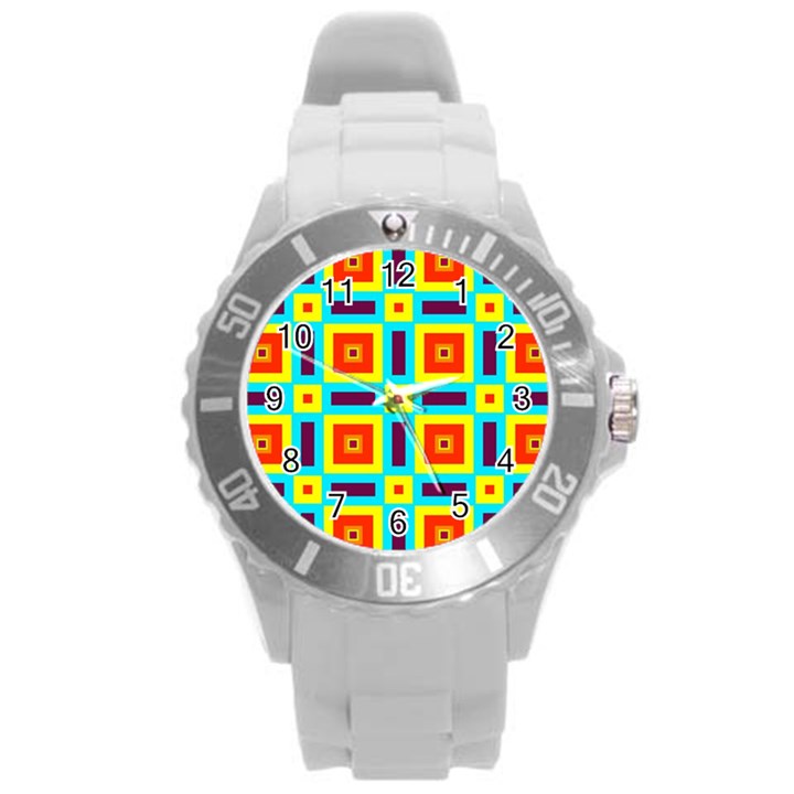 Cute Pretty Elegant Pattern Plastic Sport Watch (Large)