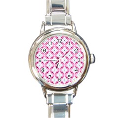 Cute Pretty Elegant Pattern Round Italian Charm Watch