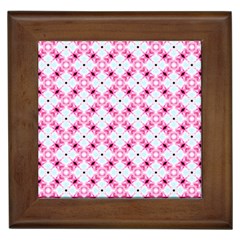 Cute Pretty Elegant Pattern Framed Ceramic Tile by GardenOfOphir