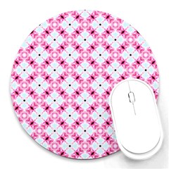 Cute Pretty Elegant Pattern 8  Mouse Pad (round) by GardenOfOphir