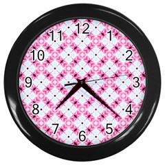 Cute Pretty Elegant Pattern Wall Clock (black) by GardenOfOphir