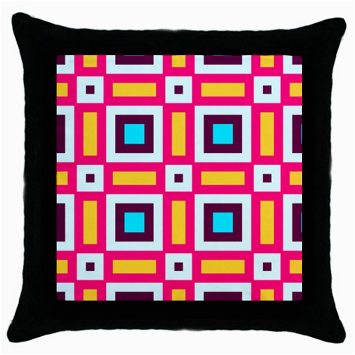 Cute Pretty Elegant Pattern Black Throw Pillow Case